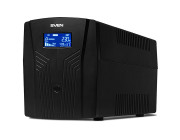 SVEN Pro 1500 (LCD,USB), Line-interactive UPS with AVR, 1500VA /900W, Multifunction LCD display, 3x Schuko outlets, 2x9AH, AVR: 175-280V, USB, RJ-11, Cold start function, Black